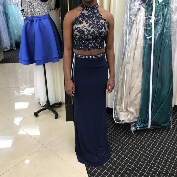 navy blue two piece prom dress Short Sheath Black Sequin Tight Homecoming Dress Black / 10